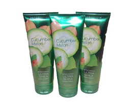 Bath and Body Works Cucumber Melon Ultra Shea Body Cream 8 oz each Lot of 3 - £27.14 GBP