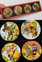 Vintage Magic Lantern Glass Slide rectangle FAIRY TALEs Comics Animals - $298.05 MXN