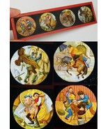 Vintage Magic Lantern Glass Slide rectangle FAIRY TALEs Comics Animals - $298.05 MXN