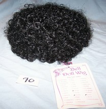 Vintage NIB Bell Doll Wig-13-14 inch-Flora-Modacrylic Black-Fiber-Lot 70 - £7.47 GBP