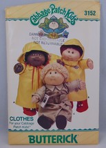 Vintage Cabbage Patch Pattern Butterick 3152 trench coat rain slickers 1985 - £11.66 GBP