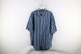 Vintage 90s Streetwear Mens XL Faded Striped Golf Flag Button Down Shirt... - £35.43 GBP