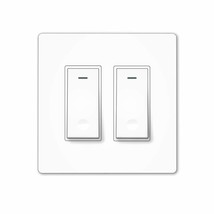 Moes Wifi Smart Light Switch, 2 Gang No Screw Panel Smart, No Hub Required - £34.60 GBP
