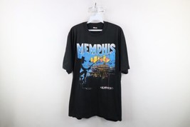 Vintage 90s Streetwear Mens XL Faded Spell Out Memphis Fishing T-Shirt Black USA - £31.15 GBP