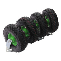 Truck Hand Inflatable Wheels Set Of 4 10Inch Industrial Casters New - £101.43 GBP