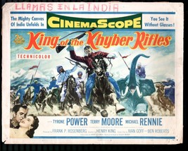 King of the Khyber Rifles 11&quot;x14&quot; Title Lobby Card Tyrone Power Terry Moore - £34.12 GBP