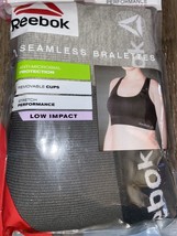 Reebok ~ Women&#39;s 2-Pack Seamless Bralettes Bra Sports Stretch Nylon Blen... - £17.27 GBP