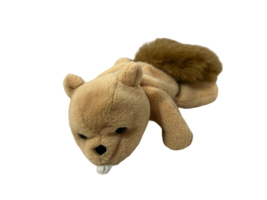 Ganz Jacky squirrel small tan brown plush beanbag beanie stuffed animal vintage - £11.67 GBP