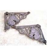 SOLID cast iron horse head shelf brackets - £19.58 GBP