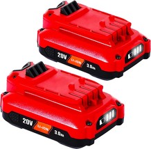 【Uprade】 TenHutt 2 Pack 20V 3.0Ah Replacement Battery for Craftsman V20 Lithium - $44.99