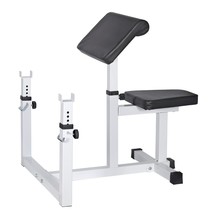 Preacher Curl Weight Bench Seated Arm Isolated Barbell Dumbbell Biceps S... - £141.58 GBP