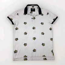 Hollister Epic Flex Stretch Short Sleeve Polo Shirt Sz XS White Tiger Ro... - $17.99