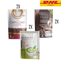 Be Easy Green Tea Coffee Cocoa Powder Control Hunger Diet Burn Fat Sugar... - $117.56