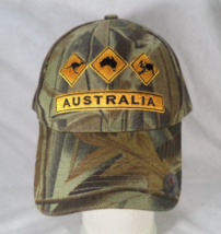 Australia Camo Baseball Cap Hat Kangaroo Koala Road Sign Adjustable Tourist - $14.80