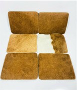 Lot of 6 Coasters Drinks in Shades of Brown 12.7cmx10.2cm-
show original... - $12.78