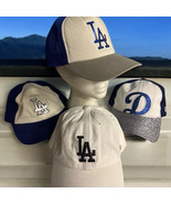 LOT OF 4 LOS ANGELES DODGERS BASEBALL HAT CAP Adjustable Glittery Sequin... - $895.15 MXN