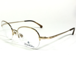 Brooks Brothers Eyeglasses Frames BB 1042 1172 Gold Round Half Rim 48-18... - $93.14