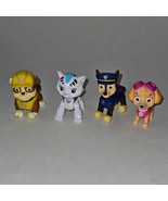 4 PAW Patrol Puppy Dog Figures Lot Chase Rubble Skye Rory White Cat - $19.75