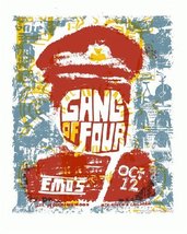 Gang Of Four Poster Silk Screen 4 Emos Austin - $40.00