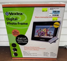 7&quot; VEXTRA DP-72 Digital Photo Frame w/ Remote, Clock &amp; Speakers ~ NEW IN BOX! - £11.99 GBP