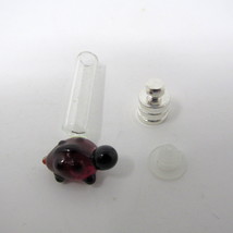 Lady Bug Red Glass Vial 1&quot; Bottle Charm Cremation Ashes Pendant Rice US ... - £7.40 GBP