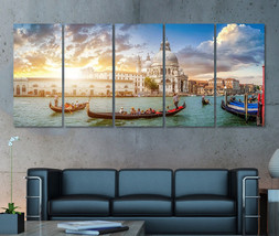 Gondolas on Canal Grande in Venice Panoramic Canvas Print Venice Skyline Venice  - £79.13 GBP