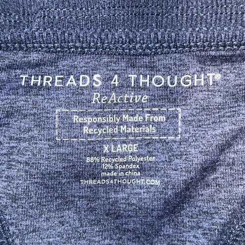 THREADS 4 THOUGHT KENSI RIB SPORTS BRA NAVY BLUE RACERBACK WOMEN XL SHELF BRA Item image 3
