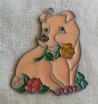 Pig/Flowers Sun Catcher - $16.82