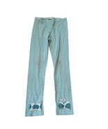 Naartjie Kids Girls Vintage XXXL 9 Years Teal Blue Stripe 2-Tone Leggings - $14.40