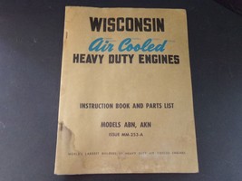 Wisconsin Air Cooled Heavy Duty Engines Instruction Book &amp; Parts List AB... - €23,43 EUR