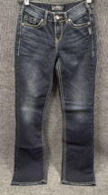 Silver Jeans Women Pant 26x31 Suki High Slim Boot Blue Denim Dark Wash Pockets - £22.27 GBP