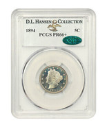 1894 5c PCGS/CAC Proof 66+ ex: D.L. Hansen - £2,166.03 GBP