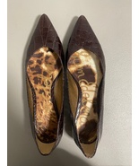 Sam Edelman Isador Dark Brown Alligator Pattern Leather Women shoe size 8.5 - $15.00