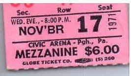 Jesus Christ Superstar Ticket Stub November 17 1971 Pittsburgh Pennsylvania - £42.66 GBP