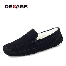 DEKARB Men Loafers Shoes Warm Soft Genuine Leather Business Men Moccasins Shoes  - £55.55 GBP