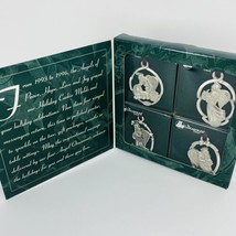 Longaberger Basket Pewter Ornaments NEW Set of 4 Christmas Collection 1998 NIB - $14.50