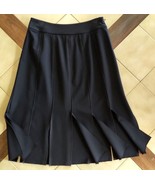 Vintage ELLIOTT LAUREN Black Stretch A-line Flapper Skirt w/ Gored Seams... - $19.50