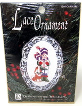 Lace Carolers Ornament Counted Cross Stitch Kit Crafts #1240 3 1/2&quot;x5&quot; 18 Count - £14.85 GBP