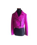 Hot Pink Snakeskin Python Leather Jacket - $960.41 CAD+