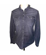 Calvin Klein Jeans Pearl Snap Flannel Plaid Button Down Long Sleeve Smal... - $26.81