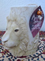 Animal Spirits Lion Pillar Candle Handcrafted NWT Lioness Cub Lava Enter... - £15.72 GBP