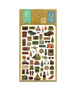 CUTE TRAVEL STORY STICKERS Sheet Car Plane Kraft Paper Craft Scrapbook S... - $3.40 CAD