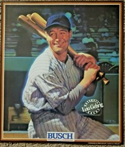 Vintage 1989 Busch Beer Lou Gehrig Baseball #20 New York Yankee Poster 77 - £15.97 GBP