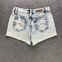 YMI High Rise Jean Shorts Womens 1 Stone Wash Raw Hem Cotton Denim Cut Offs 28x2 - £4.37 GBP