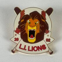 Little League Long Island Lions Baseball Pinback Button 2002 Mascot PinP... - $11.39