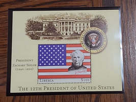 12th President Zachary Taylor $100 Stamp Liberia Mystic Stamp Company - $18.40 MXN