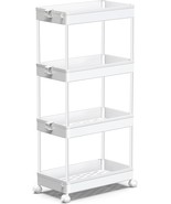 Spacekeeper Storage Cart, 4-Tier Mobile Shelving Unit, Bathroom Rolling,... - $43.93