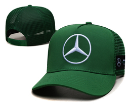 Embroidered Mercedes Benz Trucker hat in green - $29.99