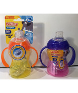 Lot of 2, Nuby Grip N Sip Super Spout Sippy Cup with Handles, 4m+, 8 oz - £11.17 GBP