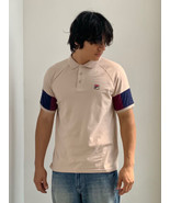 Men’s Fila Tan Navy | Burgundy Short Sleeve Polo Shirt NWT - £46.35 GBP